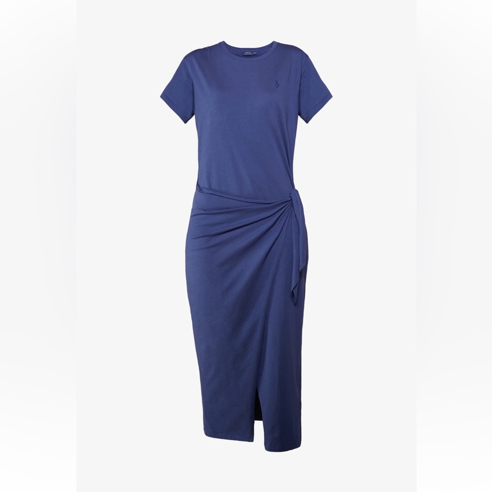 Polo by Ralph Lauren Indigo Short-Sleeve Tie-Waist Midi Dress